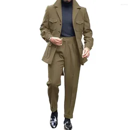 Men's Suits Men Blazer Business Wool Party Wedding Zhongshan Suit Costume Man Slim Fit Tuxedos Groom Homme
