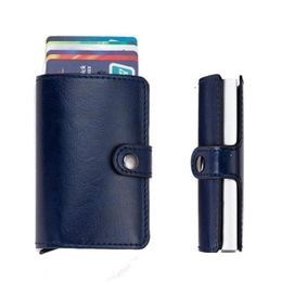 Storage Bags Mini Wallet With Matic Slide Card Holder Credit Case Organizer Storage Bag Protector Men Wallets Drop Delivery Home Garde Ottz4
