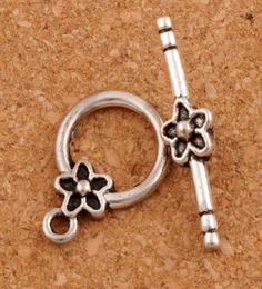 Plum Flower Bracelet Toggle Clasp 100setslot Antique Silver Fit Bracelets L847 Jewellery Findings Components LZsilver6088905