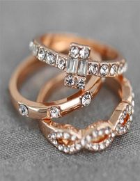 Wedding Rings Jewellery New Style Round diamond Rings For Women 3 pieces Drop 2354627