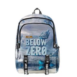 Backpack Subnautica Below Zero Men Primary Middle School Students Fabric Oxford Bag Teenager Boys Girls Travel2976