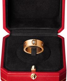Rose gold love rings for women men promise self high quality design charm silver ring stainless steel mens luxury designer jewelle4537293