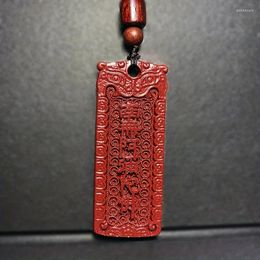 Pendant Necklaces Cinnabar Namo Amitabha Buddha Men's Tibetan Necklace Prayer Mascot Jewellery