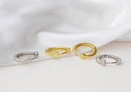 Style T Shaped Hoop Earrings For Women 925 Sterling Sliver Letter Hoops 2 Color Ear Piercing Jewelry Huggie255q1688909