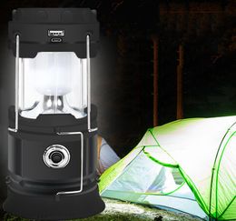 Solar LED Portable Lantern Telescopic Torch Outdoor Camping Equipment Survival Multitool Tent Lamp Bushcraft USB Working Light3348893