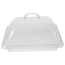 Plates Covered Buffet Tray Dust-proof Serving Transparent Fruit Dinner Accessory Supply Snack Lid Meal