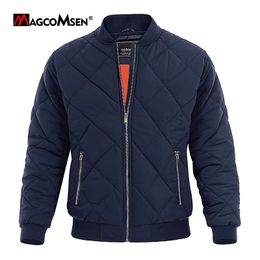 Men's Jackets MAGCOMSEN FallWinter Men's Jacket Padded Thermal Baseball Coat 231212