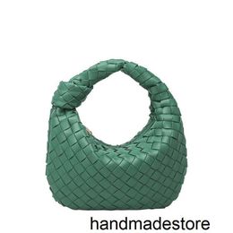 Venetaabottegaa Bags Designer Woven Cow Horn Bag Mini Jodie Woven Bag Woven Armpit Bag Knot Round Hobo Bag