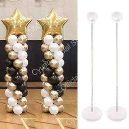 Other Event Party Supplies 12set Adjustable Balloon Column Stand Metal Holder with Plastic Base for Wedding Decor Birthday Baby Shower 231213