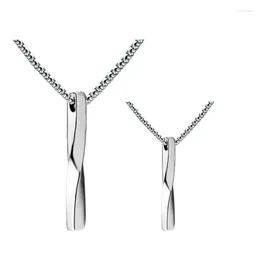 Pendant Necklaces Simple Spiral Long Necklace For Men Women Jewelry 2023 Trend Couple Three-dimensional Strip Choker Lover Gift