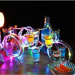 European style bicycle wine rack set rechargeable LED Luminous Beer wine bottle holder Glowing Champagne Cocktail rack284g