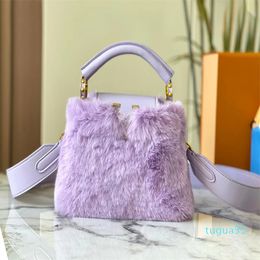 Winter Plush Handbags Designer crossbody tote bag Women Shoulder handbags Fashion Evening Bags designer