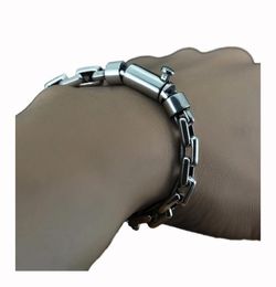 S925 Sterling Silver Vintage Single Lock Clasp Men Bracelet For Fine Jewelry 925 Solid Thai Silver O Chain Bangle Male Punk Box Ch2629563