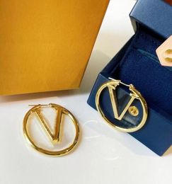 Women Charm Hoop Earrings Luxury 18K Gold Ear Studs Lady Nice Christmas gifts Top Paris Jewelry Accessories1694045