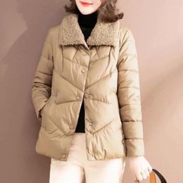 Women's Trench Coats Woman Jacket Parkas Coat Winter Fashionable Cotton Short Women Veste Femme
