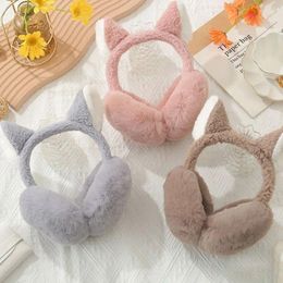 Berets Keep Warm Fluffy Earmuffs Sweet Cold Protection Plush Windproof Ear Cover Foldable Soft Winter Earflaps