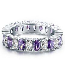2017 New Arrival Whole choucong Women Fashion Jewellery 925 Sterling Silver Amethyst CZ Diamond Party Classic Lady039s Band R9899944