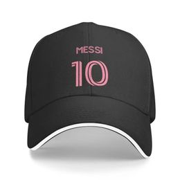 Ball Caps Punk Unisex Pink Messis 10 Soccer Baseball Cap Adult Football Adjustable Dad Hat Men Women Sports 231213