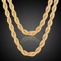 Gold Filled Rope Chain 18ct Mens Women's 5mm Five Width 20 inch Length337Y