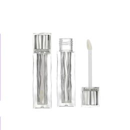 Refillable Bottle 3ml Lip Gloss Lip Honey Tube Crystal Transparent Clear Plastic Empty Lipgloss Liquid Lipstick Packaging Makeup Square Lip Glaze Containers