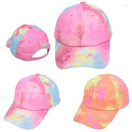 Ball Caps WZCX Tie Dye Adjustable Spring Autumn Hip Hop Baseball Cap Unisex Shade Personality Dad Hat Peaked