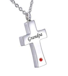 Personalised Jewellery Cross Urn Necklace For Ashes Keepsake grandpa Memorial Urn Pendant Stainless Steel Cremation Jewelry5705691