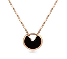 Luxury fashion sterling silver necklace ladies amulet diamond round pendant clavicle chain with exquisite gift box packaging4038850