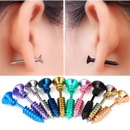 Hypoallergenic titanium stainless steel screws earrings piercing lovers earrings Halloween funny jewelry multicolor New gifts 24pa284Q