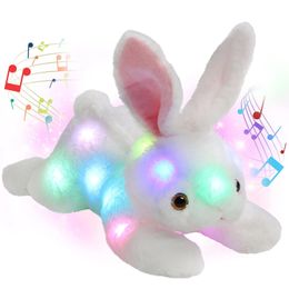 Plush Light - Up toys 38cm LED Light Musical Glow Stuffed Animals Bunny Rabbit Luminous Toys Gift for Girls Soft Cute Colorful Plush Toy Kids 231212