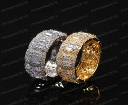 Men Women Hip Hop Jewelry Luxury Bling Iced Out Rings Gold Silver Diamond Engagement Wedding Finger Ring Gift29995849004