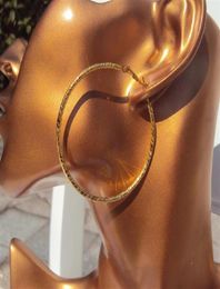 Europe US New Pure Real 24K Yellow Gold Hoop Earrings Perfect Big Circle Earrings 6g17936638727