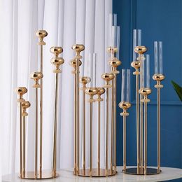 Metal Candlesticks for Party Decor, Candelabra, Candle Holders Stands, Wedding Table Centerpieces, Road Lead