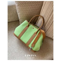 Wholesale Top Original Hremmss Party Garden tote bags online shop Aiwei Luxury Premium Genuine Leather Canvas Bag Commuter Leisure Have Real Logo