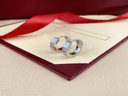 Luxury charm designer Jewellery studs earrings for women huggie stainless steel Never fade high quality men rose silver gold diamond3454520