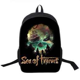 Backpack Sea Of Thieves 16 Inch School Backpacks Student Bags Print Bookbag Waterproof Teenager Boys Girls199h