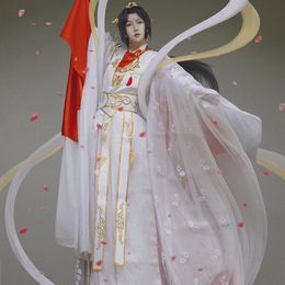 Ethnic Clothing Heaven Official's Blessing Xie Lian Cosplay Costume Crown Prince Yueshen Wedding Dress Female Male Chinese Hanfu 231212