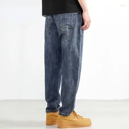 Men's Jeans Baggy Men Harem Pants Retro Loose Fit Wide Vintage Clothes Casual Male Denim Trousers Streetwear Patched Oversize G82
