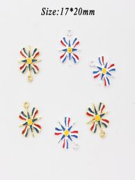 Cute Small DIY Craft Charms For Kids Enamel Assyrian Flag Shape Pendant Charm For Bracelet Necklace Making Jewelry8616764