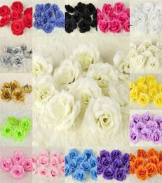 100PCS 7cm Chinese Rose Head Artificial Silk Flower For Party Wedding Flower Wall Kissing Ball Home Design Decor T2001035750483