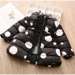 Down Coat Girls Clothing Winter Warm Dot Cotton Jackets Children Coats Girl Kids Clothes Jacket