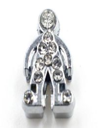 100pcslot 10mm rhinestones boy slide charm Fit for 10MM diy bracelet necklace wristband as gift8791933