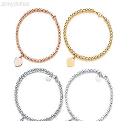 Popular Style Light Luxury Style Love Simple 4mm Round Bead Bracelet Headpiece6639794