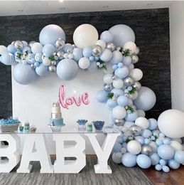 170Pcs Pastel Balloons Garland Arch Kit Macaron Blue Birthday Wedding Baby Shower Anniversary Party Decor Balloonwall T2006244130689