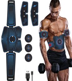 Abdominal Muscle Stimulator Trainer EMS Abs Fitness Equipment Training Gear Muscles Electrostimulator Toner Exercise At Home Gym1036581