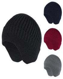 Ear Protection Winter Hats Stylish Soft Beanie Hat For Men Women Classic Knit Earflap Warm Cap With Ears Beanies2970942