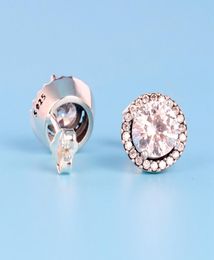 Wholesaleelegant earrings 925 sterling silver with CZ diamonds for P Jewellery with original box wild fashion round ladies earrings gift7850295