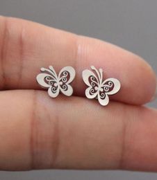 Everfast New Korean Earrings Insect Butterfly Stainless Steel Earring Stud Fashion Bugs Ear Jewellery Gift For Women Girls Kids T1254484977