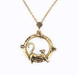 Pendant Necklaces Cat Necklace Magnifying Glass Vintage Statement Women Jewelry Gifts209o3350893