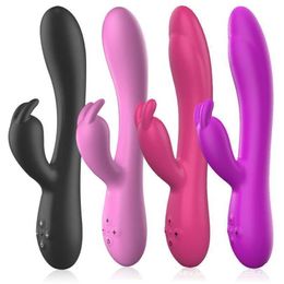 vibrator USB charging honey bean stimulator double shock rabbit vibrator heating female Masturbator 231129