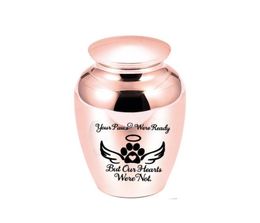 Angel wings cremation urn for pet ashes pendant pet dog paw print ashes holder keepsake Your paws were ready but our hearts were 3598387